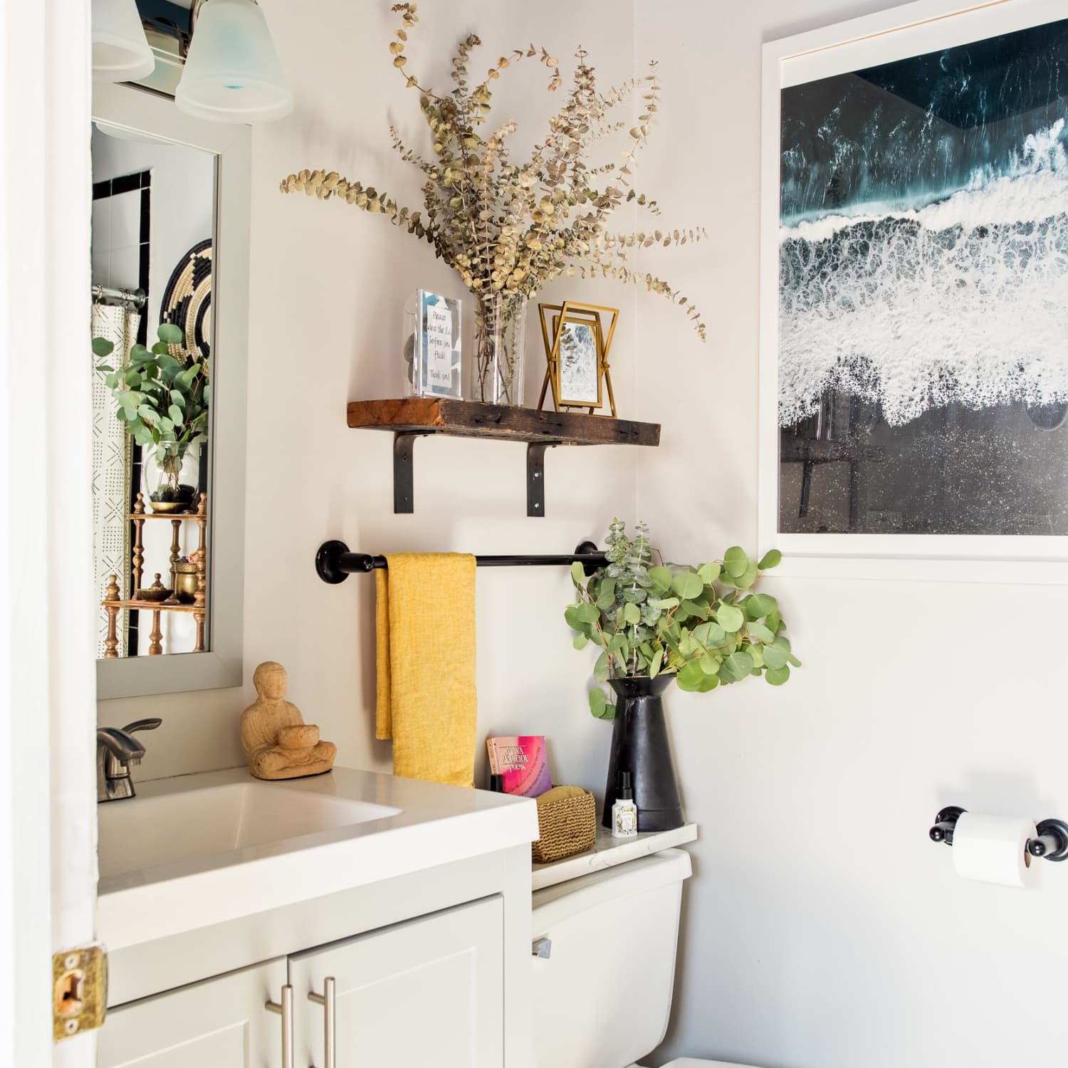 Bathroom shelves outlet above toilet